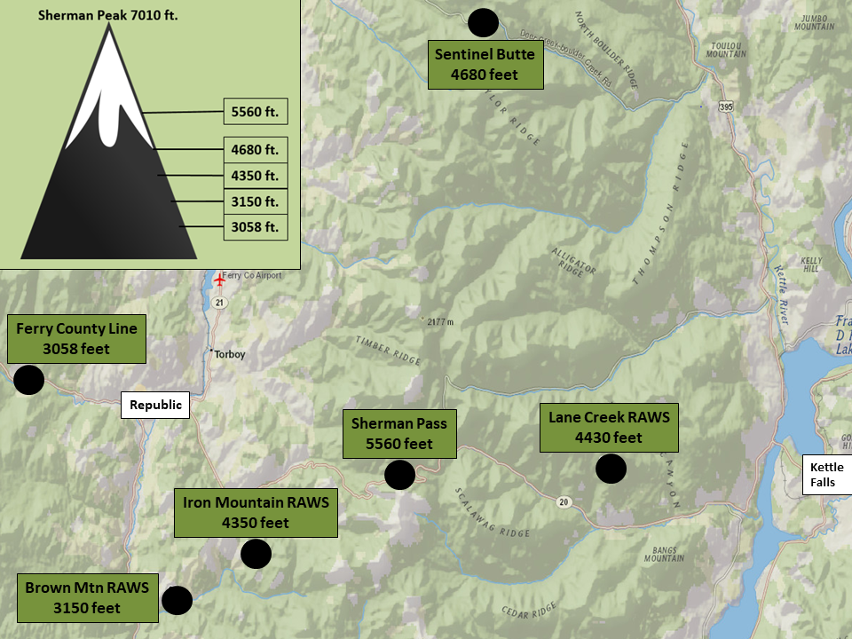 Weather Information for Sherman Pass Recreational Area
